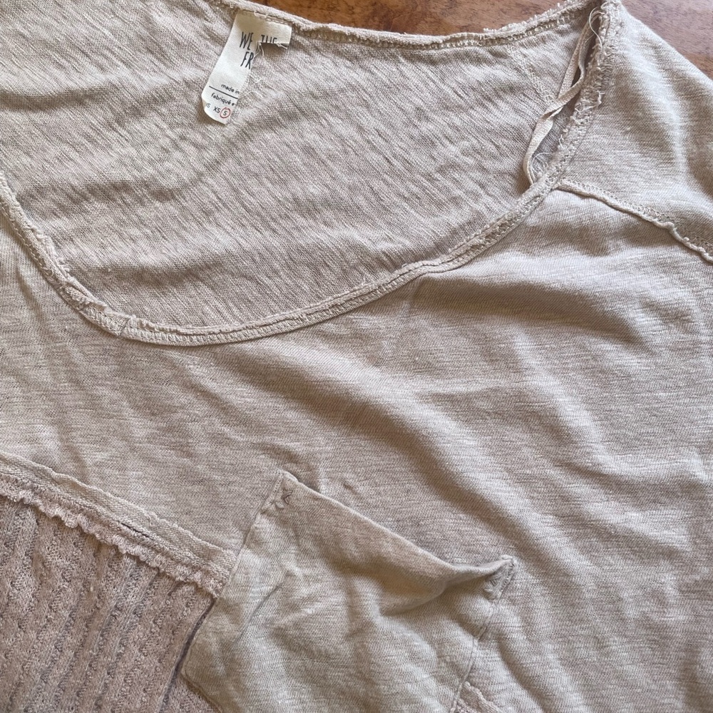 NWOT Free People We The Free Sun Dial tee top T shirt blouse XS - Picture 7 of 7